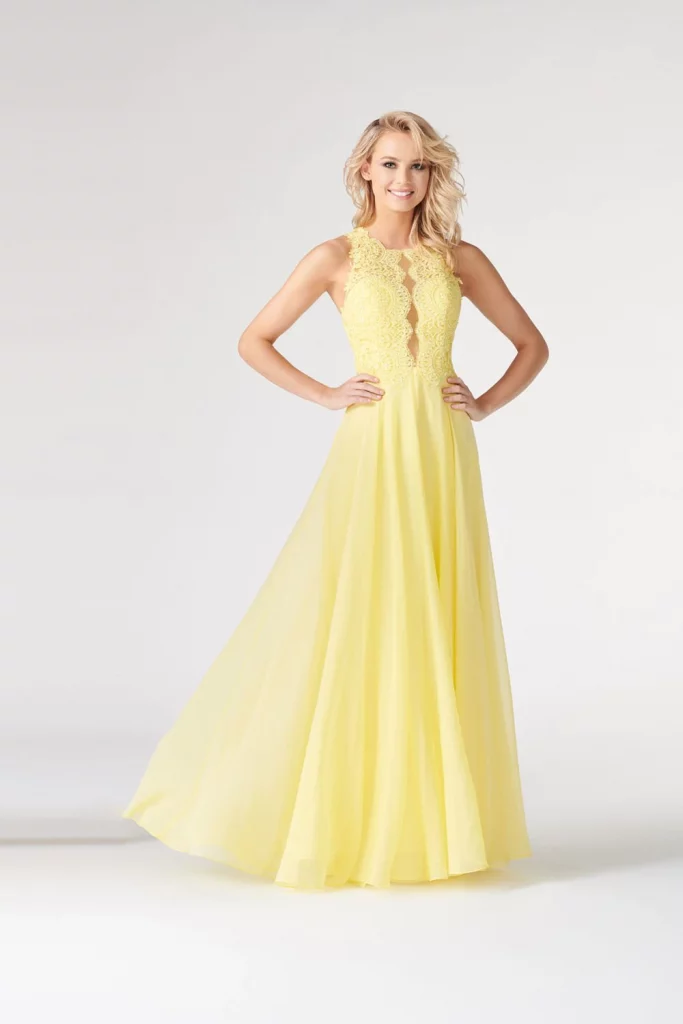 yellow prom dress
