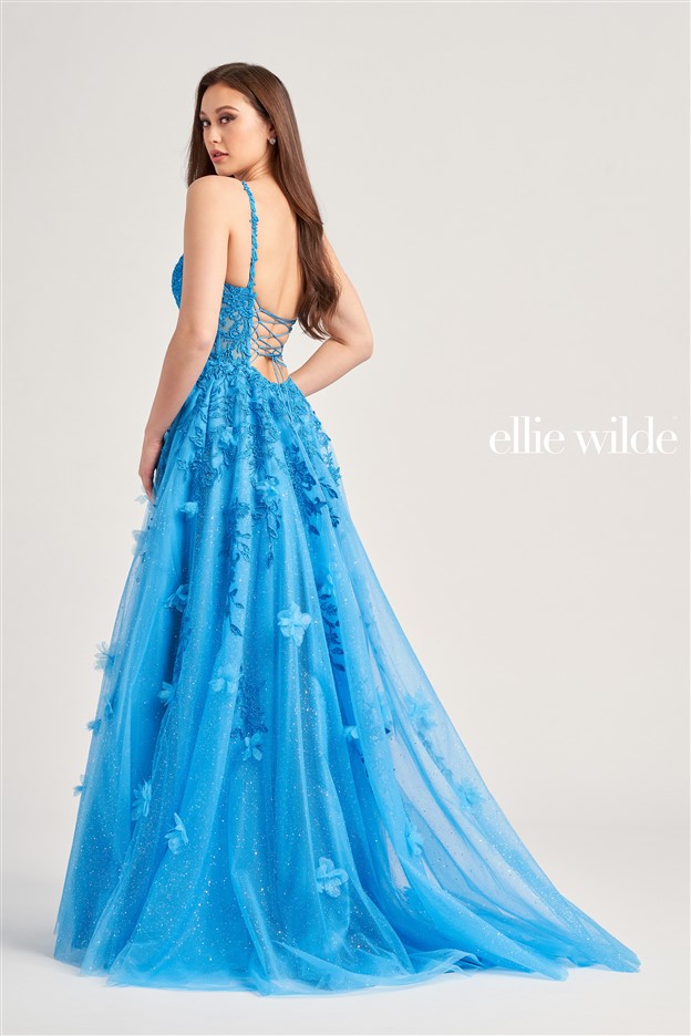 Ellie Wilde blue princess prom style 35081 at City Prom in Cardiff