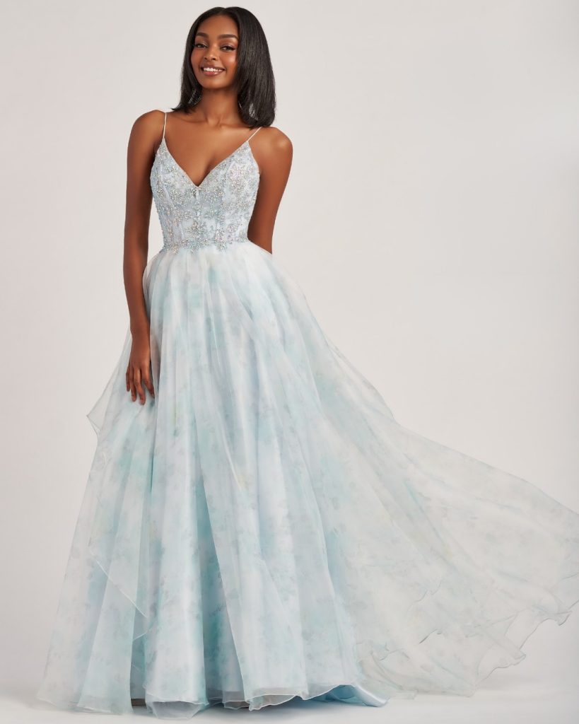 Soft flower print Colette prom dress at City Prom In Cardiff