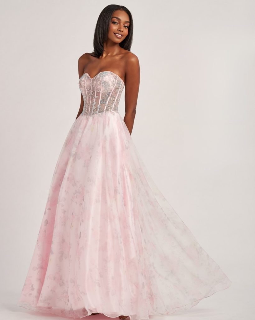 Soft flower print Colette prom dress at City Prom In Cardiff
