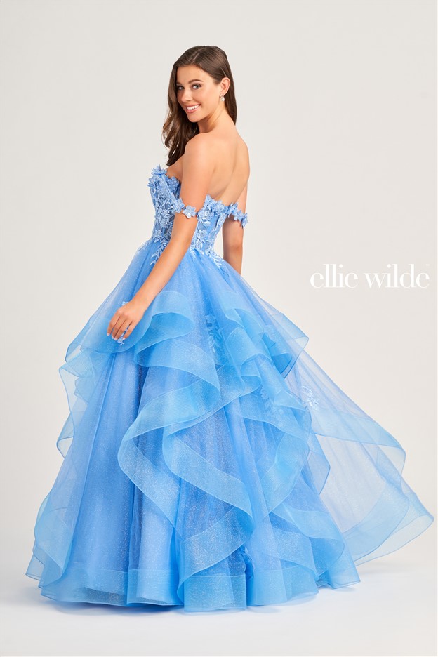 layered pale blue prom dress in City Prom in Cardiff South wales