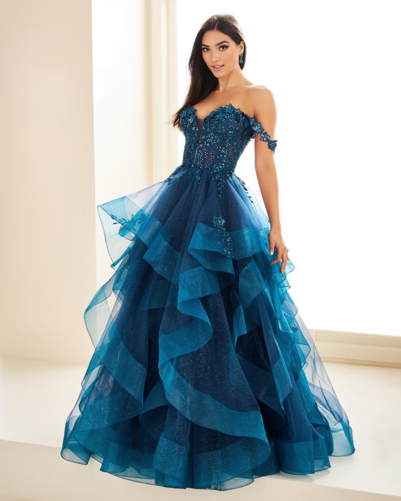 Ellie Wilde teal prom dresses available in City Prom, Cardiff prom dress shop