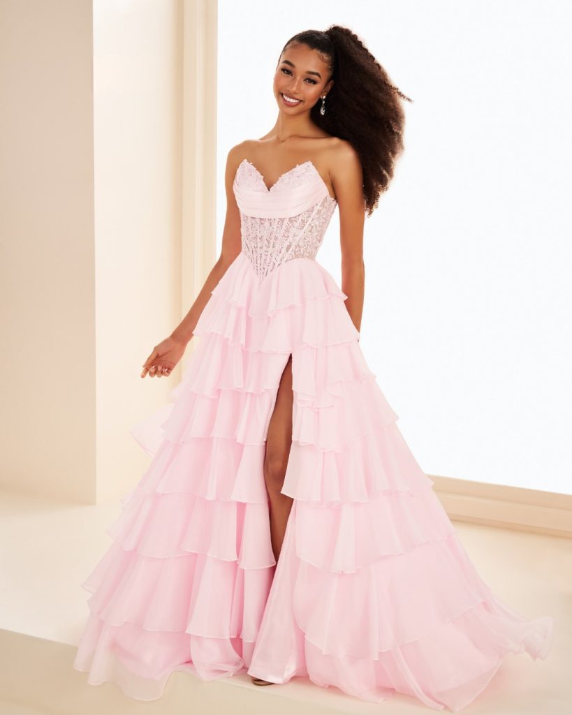 pink prom dress from City Prom in Cardiff. Exclusive stockist of Ellie Wilde in South Wales