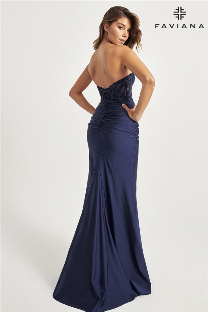 Fitted Navy prom dress-City Prom-Prom dress shop in Cardiff